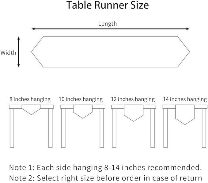 ARTABLE Burgundy Rectangle Fabric Table Runner Finished Edge 16 x 104 Inch | - Image 7