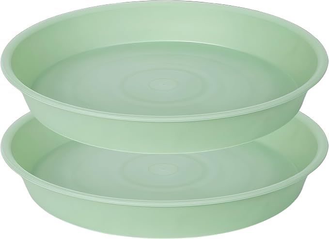 2 Pack of 16 17 inch Plant Saucer, 2.3" Depth, Plant Trays by Bleuhome