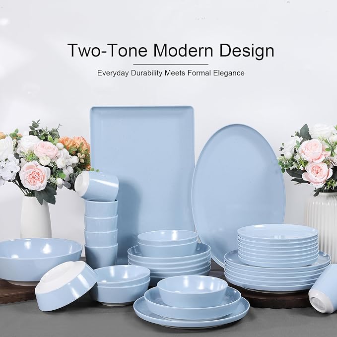 Webbylee 16" Melamine Oval Platter Set of 2- Lightweight Durable Serving Tray - Image 7