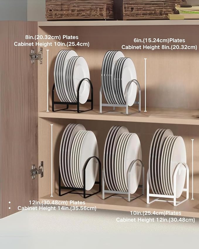 LINFIDITE 2 Pack Kitchen Plate Holder Organizer - Image 9