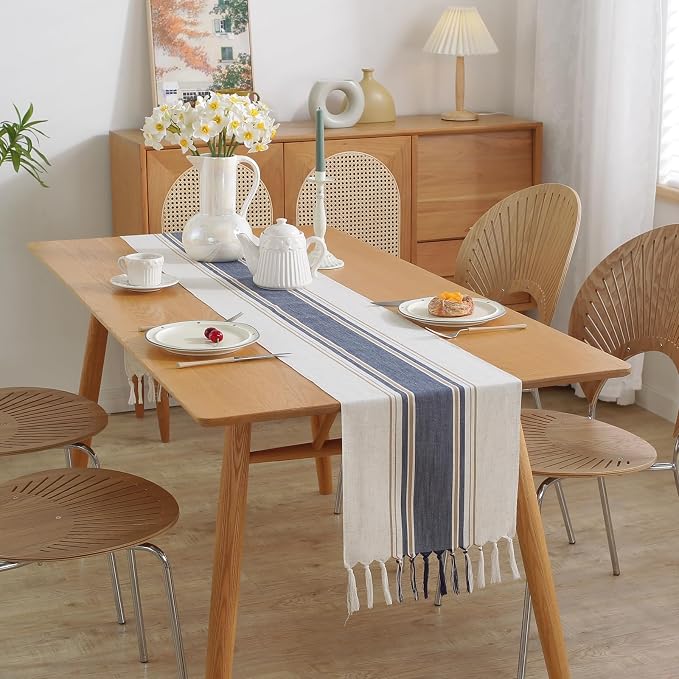 Blue Table Runner 90 Inches Long - Image 6