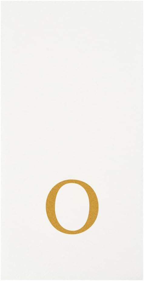 Restaurantware Paper Napkins Pack of 2000 Gold Letter O Linen-Feel Disposable - Image 9