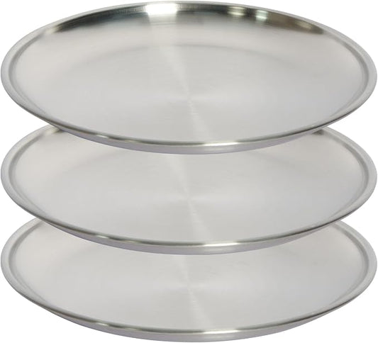 Camping Plates, Dinner Dish Plates Have a Shallow Curved Bottom by ICSTM