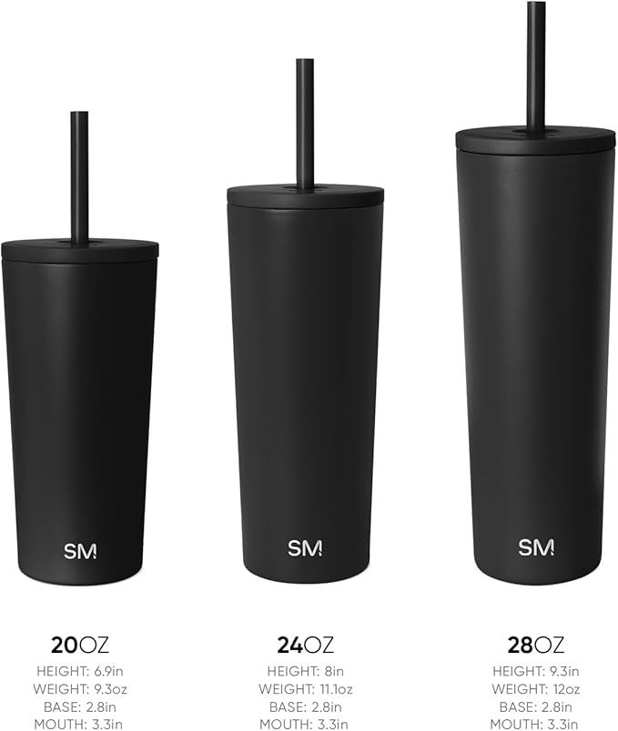 Simple Modern Iced Coffee Tumbler, Insulated | 24oz | Red | Reusable Stainless - Image 4