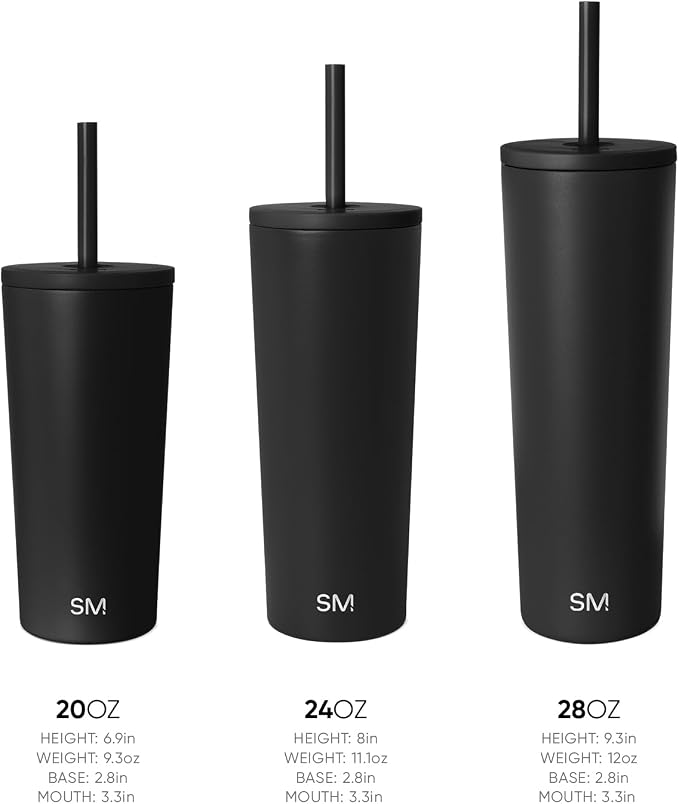 Simple Modern Iced Coffee Tumbler, Insulated | 24oz | Pink | Reusable Stainless - Image 3