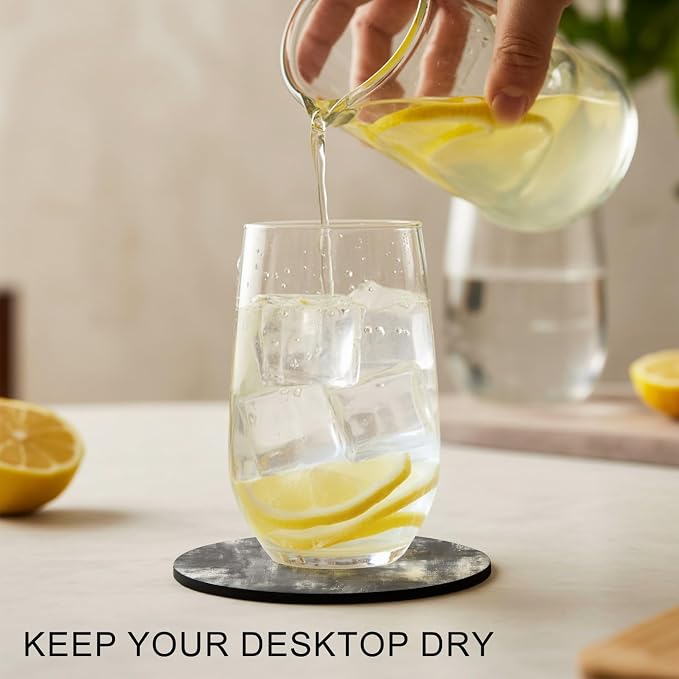 Modern Minimalist Coasters Set of 6, Absorbent Coasters - Image 2