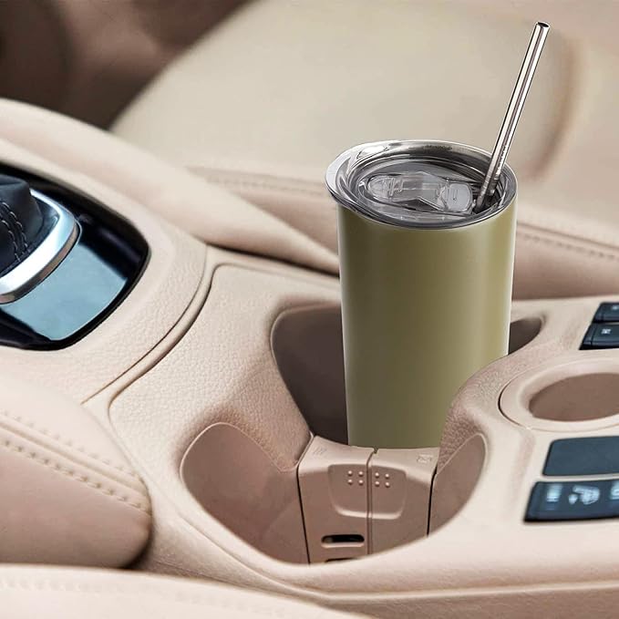 8 Pack Stainless Steel Skinny Tumbler, 20 OZ Double-Insulated Water Tumbler Cup - Image 6