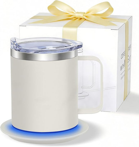 Coffee Warmer with Mug Set, Self Heating Coffee Cup, USB Powered Heated Mug by ZhengluTechnology