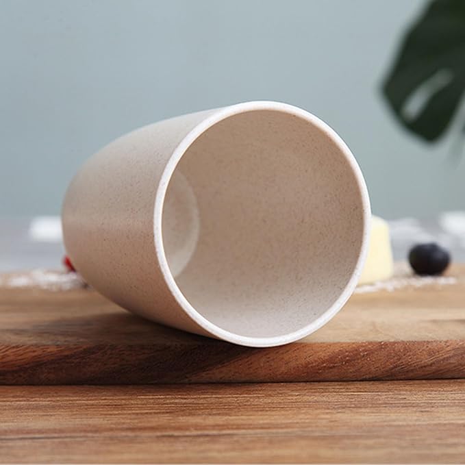 Wheat Straw Cups Set of 4, Drinking Cup Reusable Cups | 12 oz Cup - Image 5