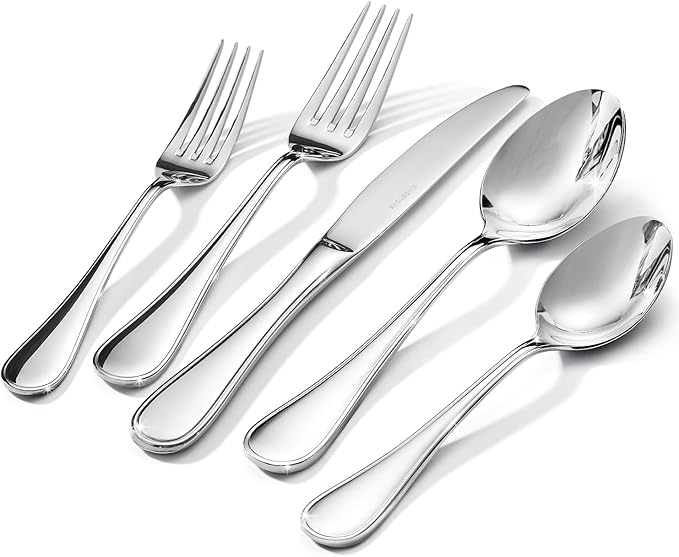 65 Piece Silverware Set for 12 by KINGSTONE