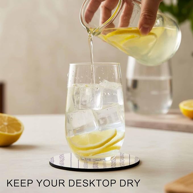 Modern Minimalist Coasters Set of 6, Absorbent Coasters - Image 2