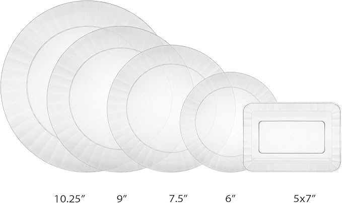 Party Essentials Deluxe Quality Hard Plastic 9-Inch Round Party/Luncheon Plates - Image 3