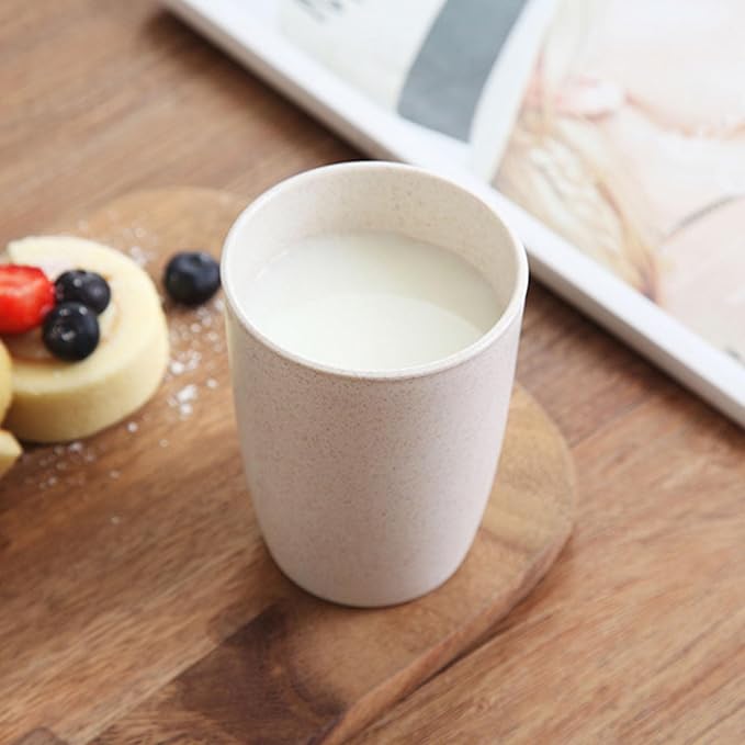 Wheat Straw Cups set of 4, Unbreakable Drinking Cup, Reusable Cups, Dishwasher - Image 5