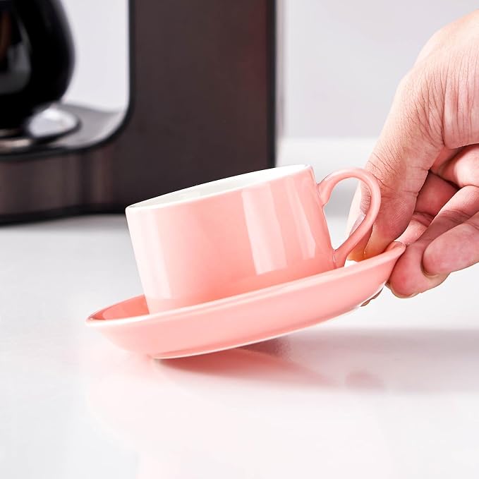Espresso Cups Set of 4, 4oz Stackable Coffee Cups - Image 5