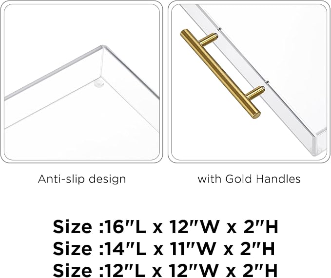 12"x16" Clear Acrylic Serving Tray - Image 6