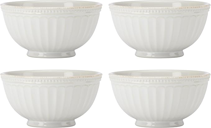 Lenox French Perle Groove White Stoneware 24-Piece Dinnerware Set - Image 3