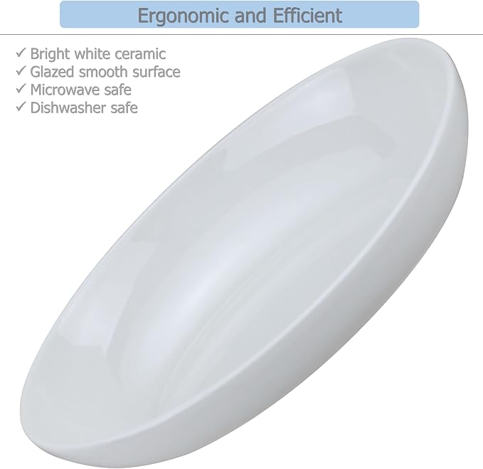 EIKS Ceramic Deep Plates Oval Shaped Dishes, Size of L8.1 x W5.7 | - Image 7