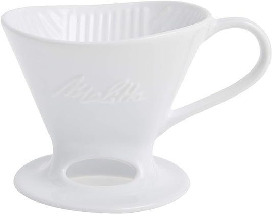 Melitta 1 Cup Porcelain Pour-Over Cone Coffeemaker, Glossy White by Unknown