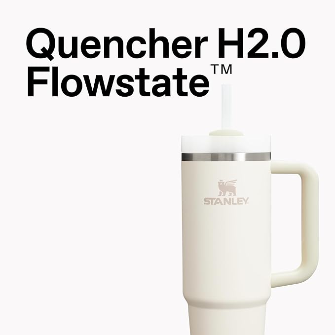 STANLEY Quencher H2.0 Flow State Tumbler, 40 oz, Rose Quartz Bouquets | Handle - Image 4