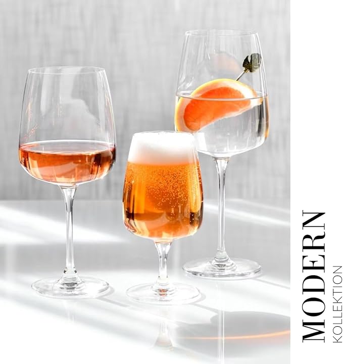 Krosno Large White Wine Glasses, 16.2 oz, Modern Collection, Premium - Image 6