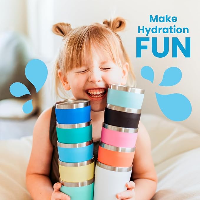 CUPKIN Trainer Sippy Cup, The Original 8 oz Stackable Stainless Steel Modern - Image 4