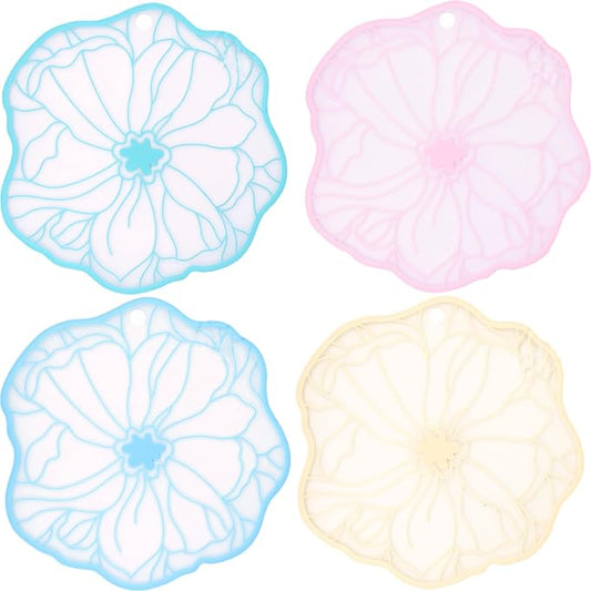 Silicone Coasters, 7.5-inch PVC Heat-Resistant Non-Slip Placemats, Anti-Scald by NiuXTool