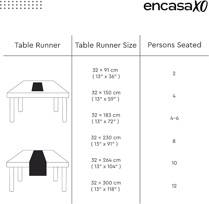 Encasa XO Table Runner, Woven Cotton Dining Runner 13"x48" | Buffalo Red Checks - Image 6