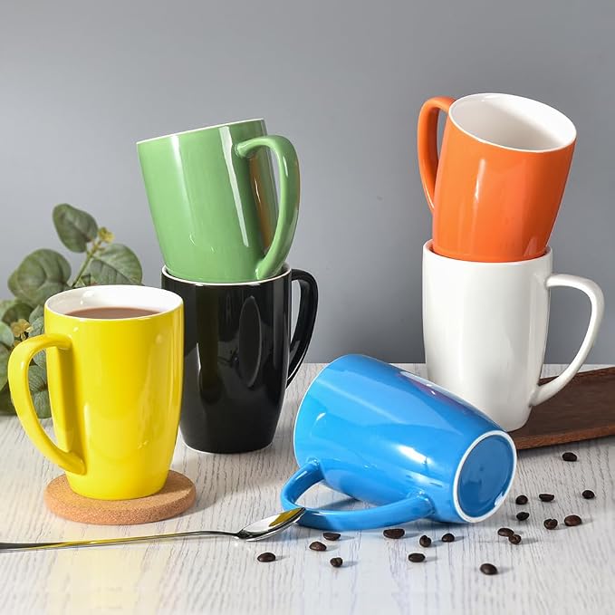 homEdge Porcelain Mug Set, 12 Ounces Cup - Image 4