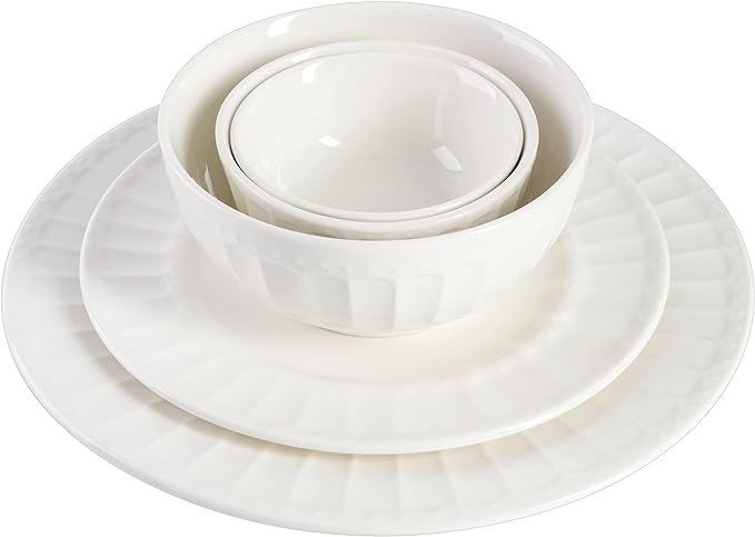 Gibson Home Zen Buffet Porcelain Ceramic Dinnerware Sets - Image 3