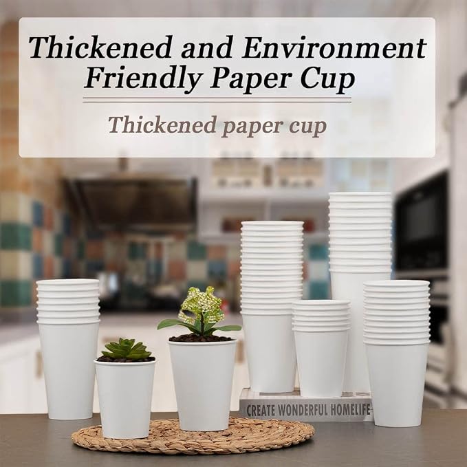 Lamosi 1000 Count 12 oz Paper Coffee Cups, Drinks - Image 4