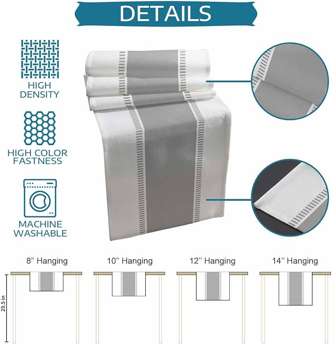 Grey Table Runners 36 inches Long, Non Slip Table Runner Farmhouse Dresser - Image 7