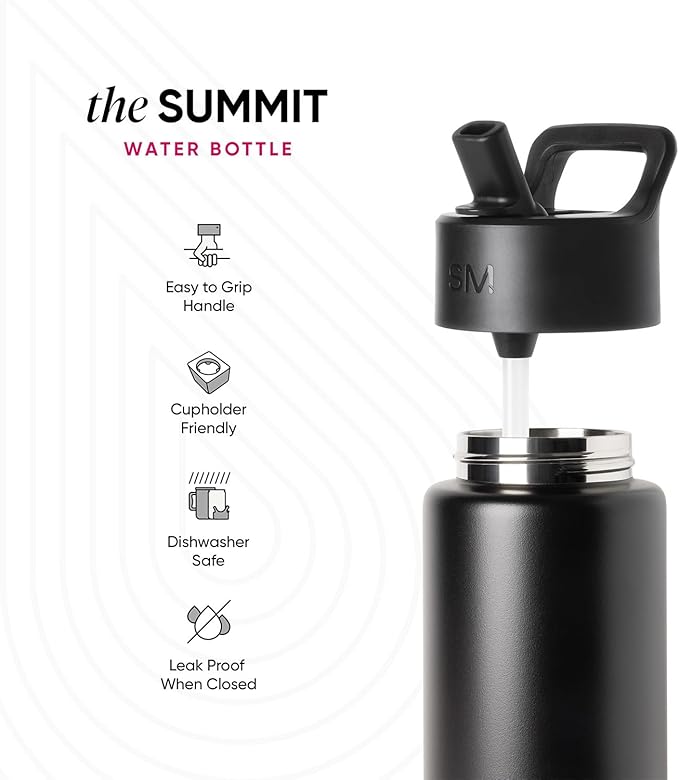 Simple Modern Personalized Kids Water Bottle | 14oz | Floral | Insulated - Image 2