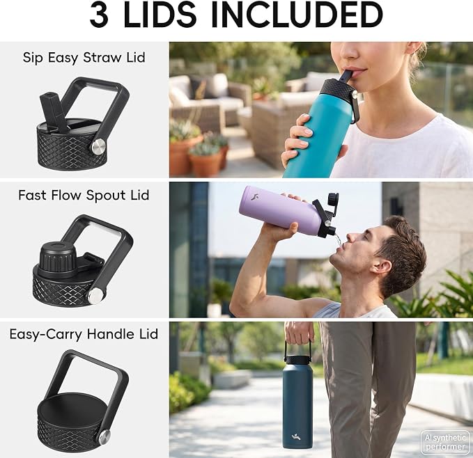 Konokyo 20 oz Insulated Stainless Steel Water Bottle - Image 3