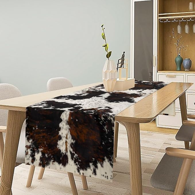 Cow Print Table Runner, 13x60 Inch - Image 2