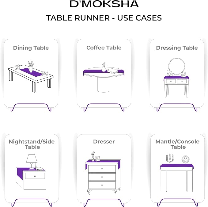 Classic Linen™ by D'Moksha Ivory Table Runner 60 Inches, 100% Pure Linen - Image 5