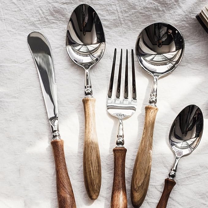 30 Piece Silverware Set Service by IKXOLifeswhispersweresonate