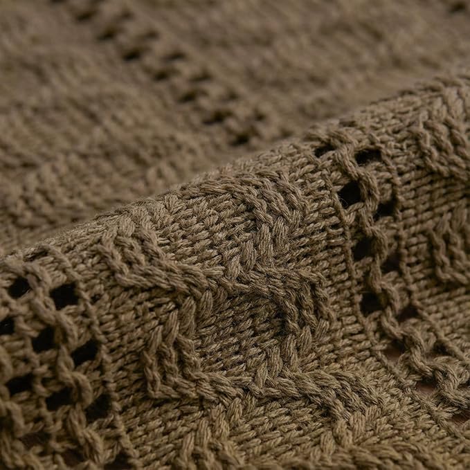 Artoid Mode Coffee Woven Farmhouse Hollow Table Runner 12x120 Inch | Holiday - Image 7