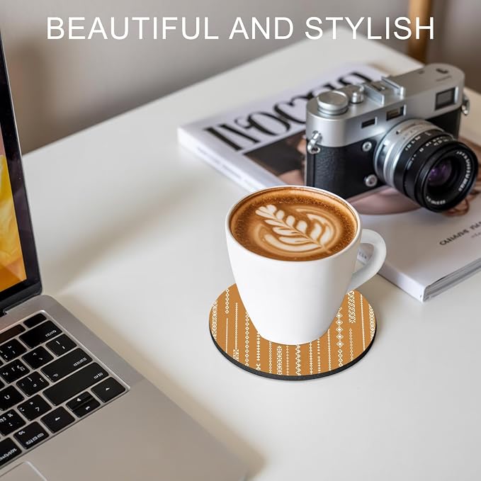 Vintage Simple Coasters Set of 6 Absorbent Coasters - Image 8