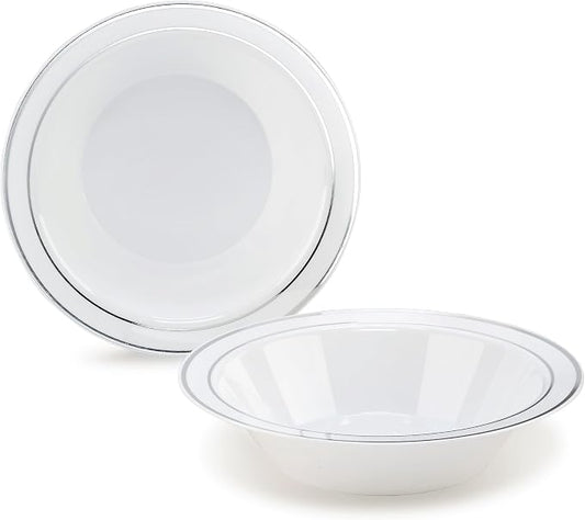 " OCCASIONS " 40 Piece Plates Pack, Heavyweight Disposable Wedding Party by OCCASIONSFINESTPLASTICTABLEWARE