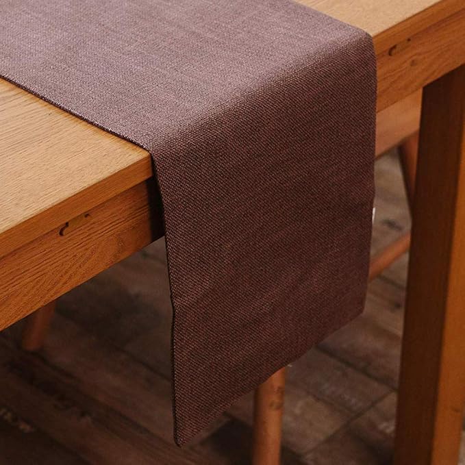 Soft Caddice Faux Linen Table Runner 2 Piece Fabric in 1 - Image 3