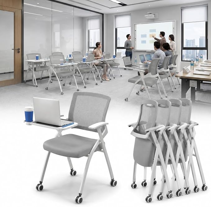 10 Pack Foldable Office Training Chairs by Unknown