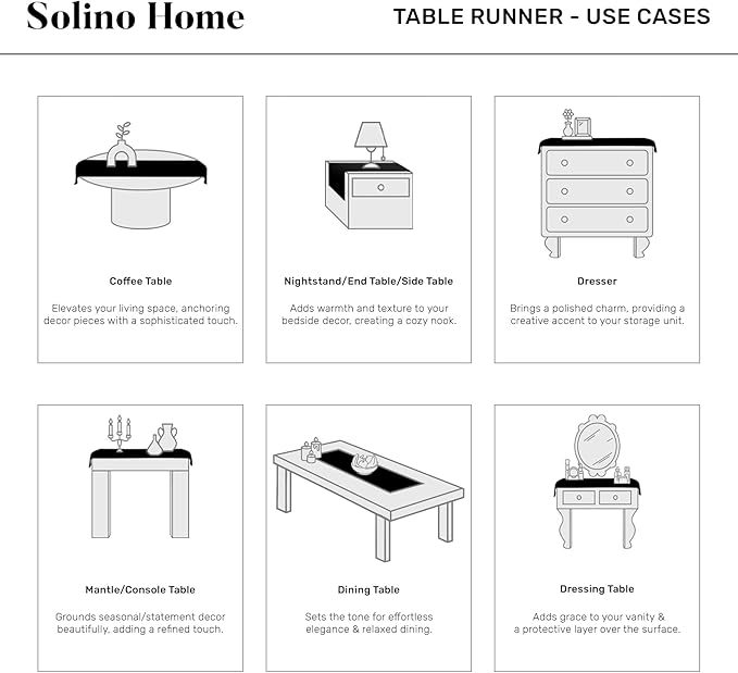 Solino Home 100% Pure Linen Table Runner Blue, Classic Hemstitch 14 x 48 in | - Image 7
