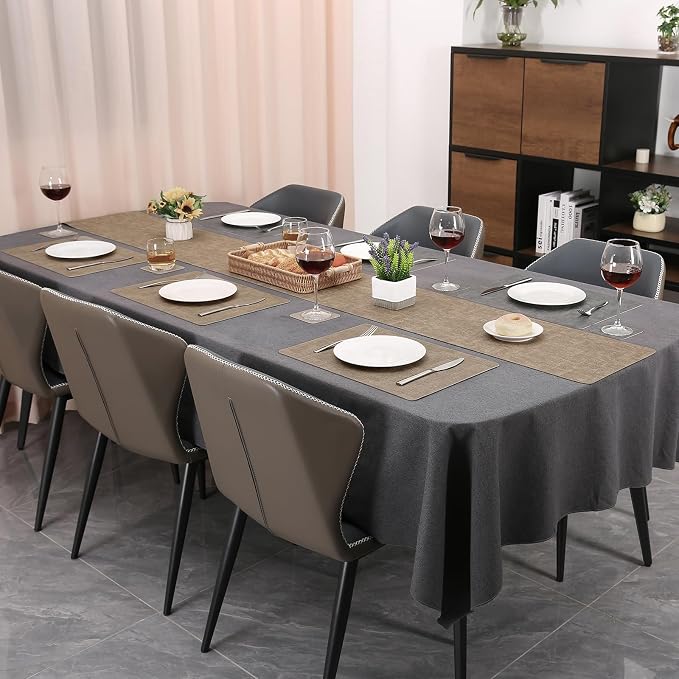 Table Runners 55 Inch Long, Dual-Sided Faux Leather Table Runner | Waterproof - Image 6