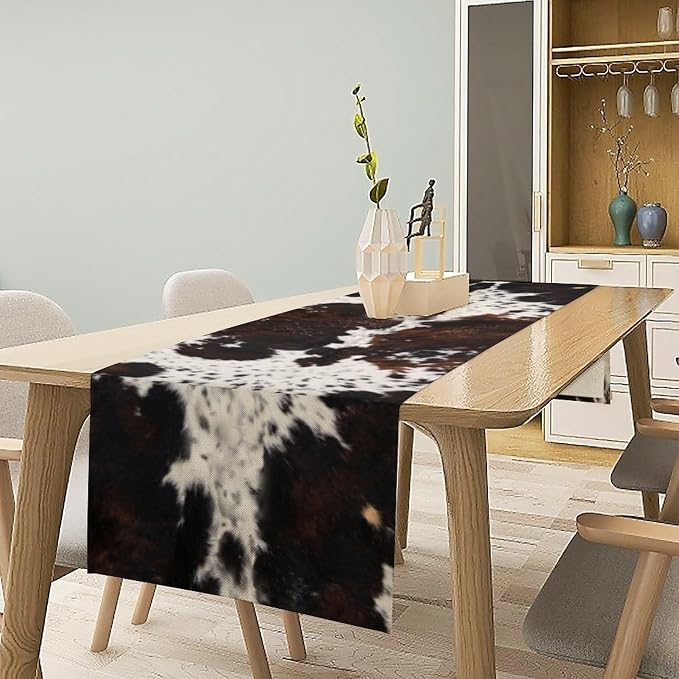 Cow Print Table Runner, 13x70 in - Image 2