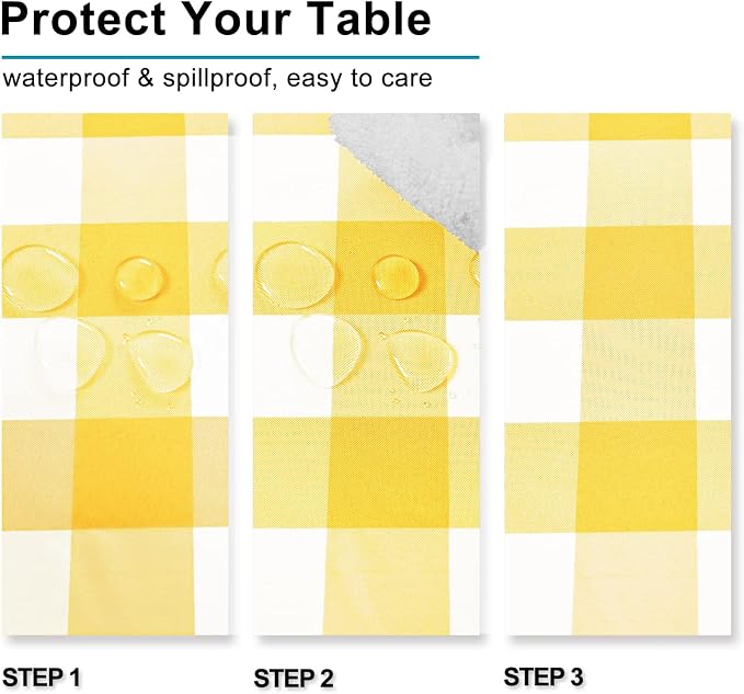 Checkered Tablecloth Rectangle, 70 x 90 Inch - Image 3