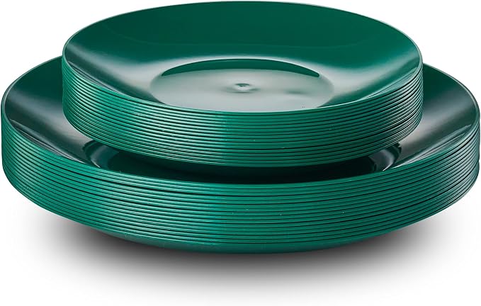 PLASTICPRO 64 Piece Combo Plates Christmass Set includes 32-7'' inch Plates & - Image 6