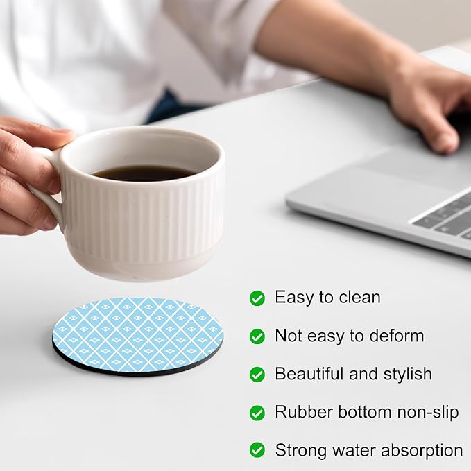 Minimalist Art Coasters Set of 4, Absorbent Coasters - Image 4