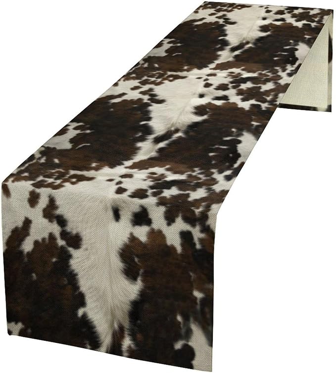 Cow Print Table Runner, 13x60 Inch by Yearn+Jear