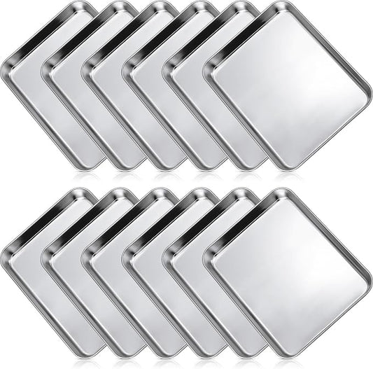 Zopeal 12 Pcs Metal Serving Trays by Zopeal