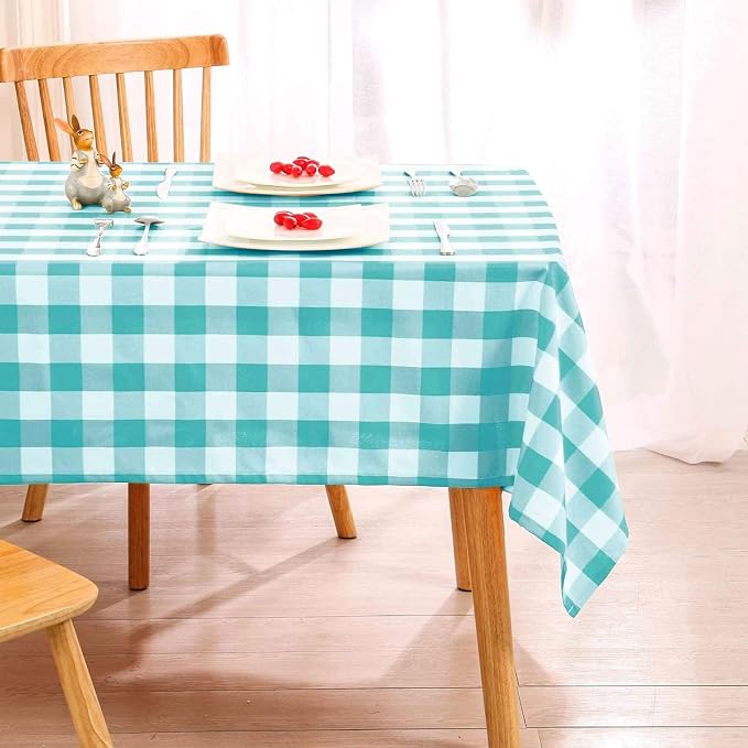 Checkered Tablecloth Square, 70 x 70 Inch - Image 7